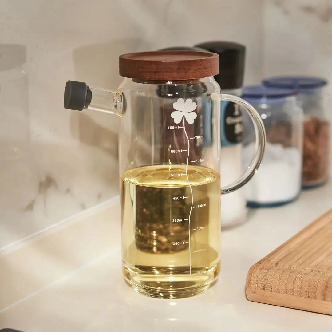 Ollie Oil Borosilicate Glass Bottle Dispenser