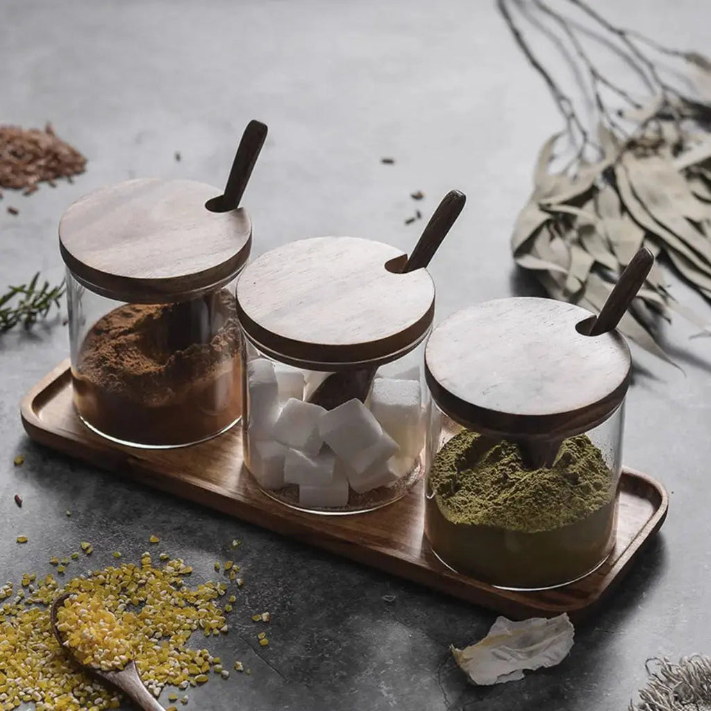 Woolier Wood Condiment Set