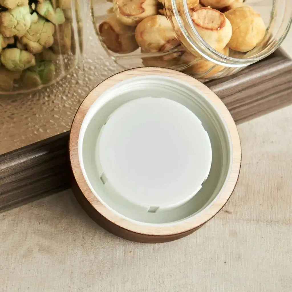 Harper Acacia Wood Air Tight Glass Canister