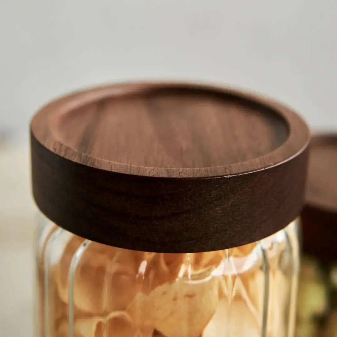 Harper Acacia Wood Air Tight Glass Canister
