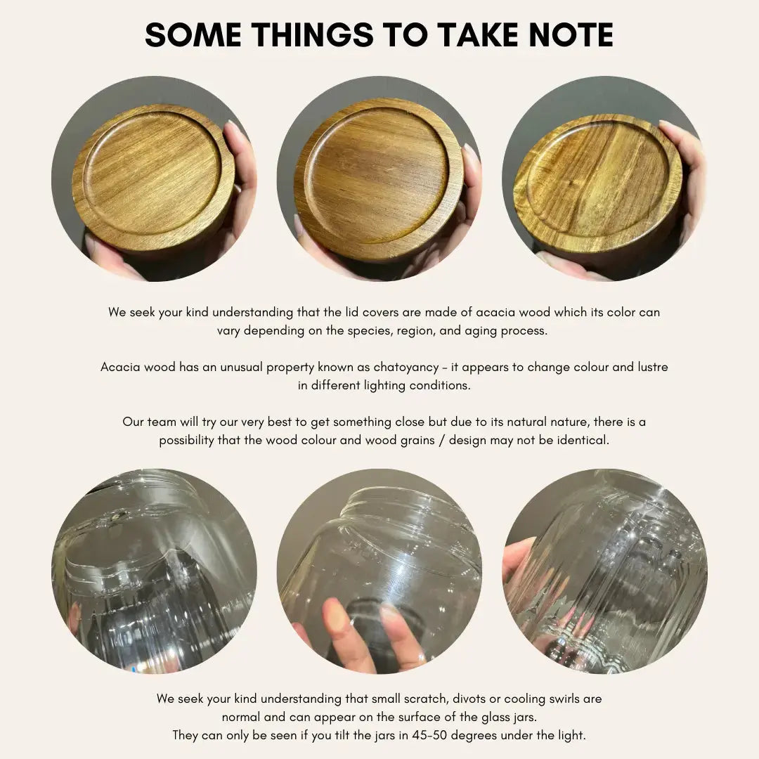 Tatler Acacia Wood Air Tight Glass Canister