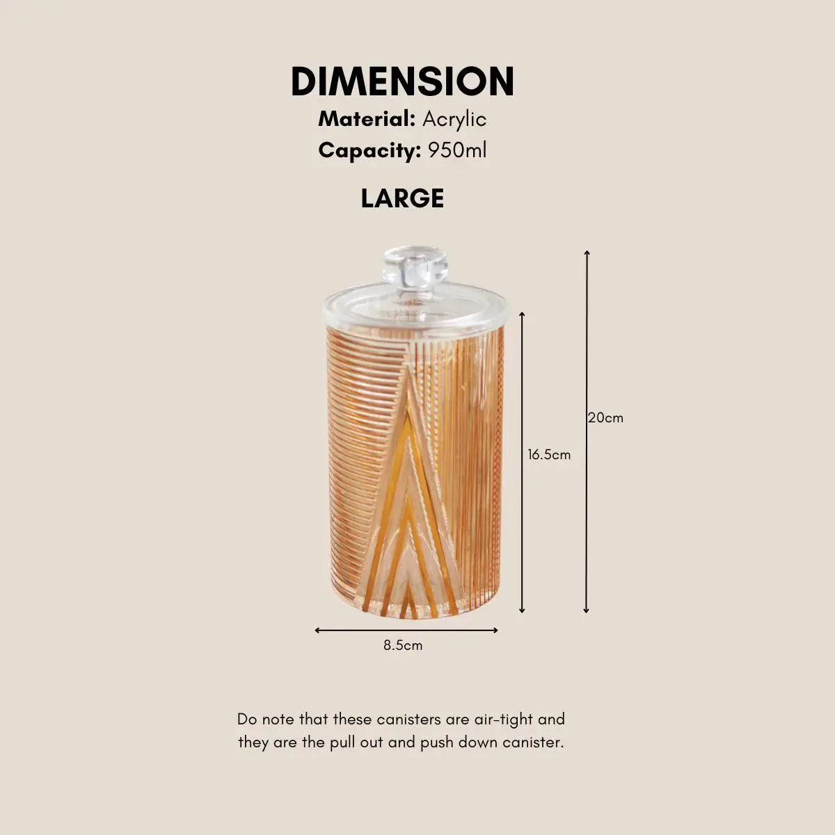 Denni Air Tight Acrylic Canister