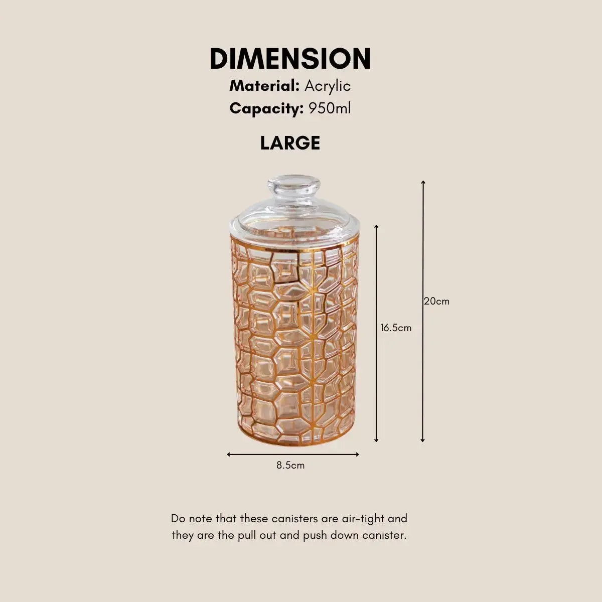 Eva Air Tight Acrylic Canister